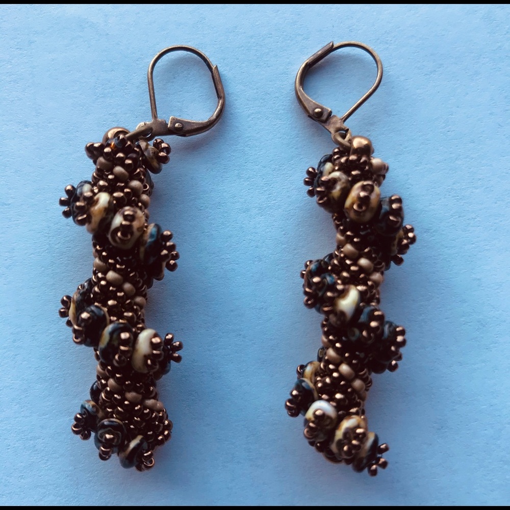 Animal swirl earrings
